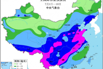 長江中下游地區出現降雨間歇 ()